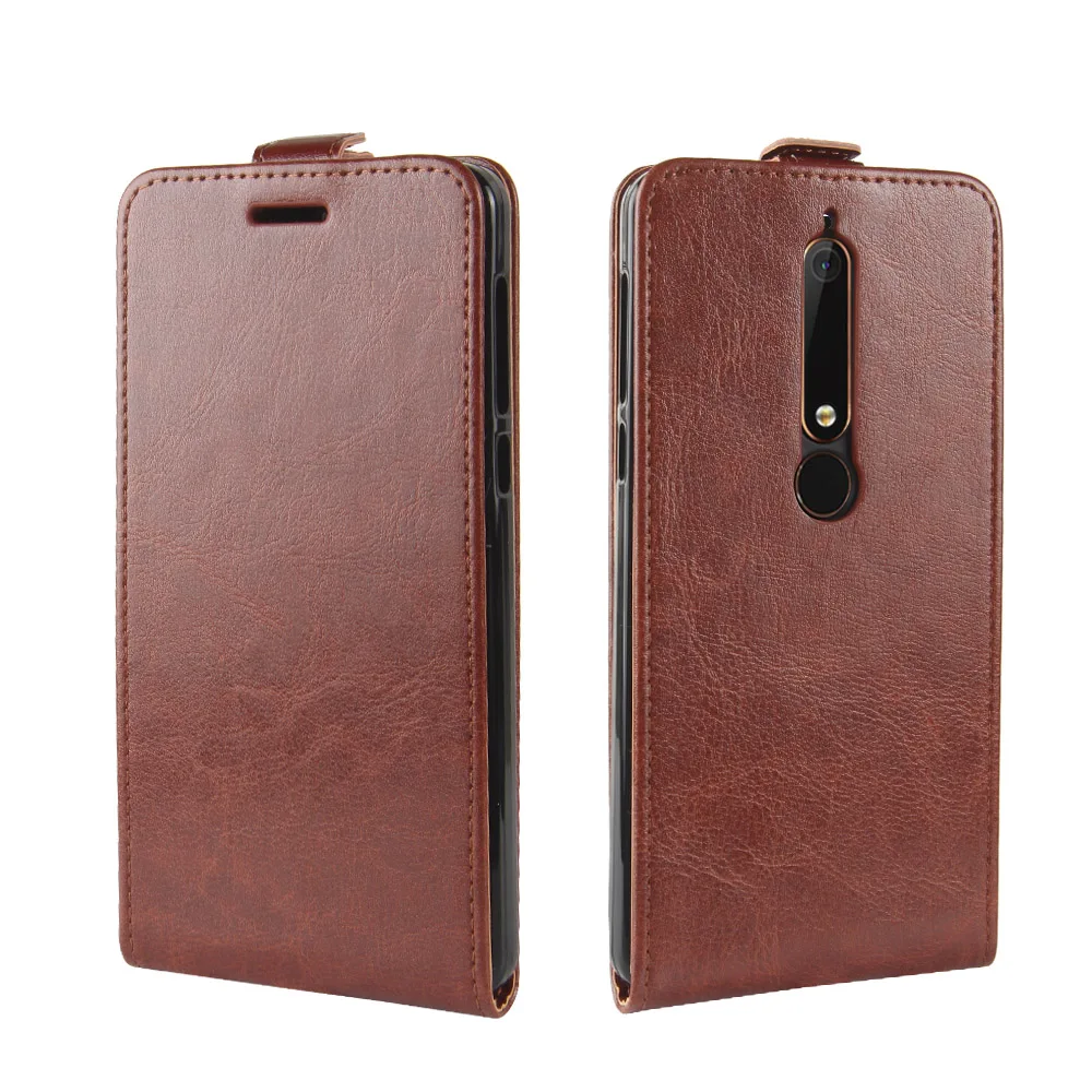 Чехол для телефона Nokia 6 2018 откидная задняя крышка из искусственной кожи