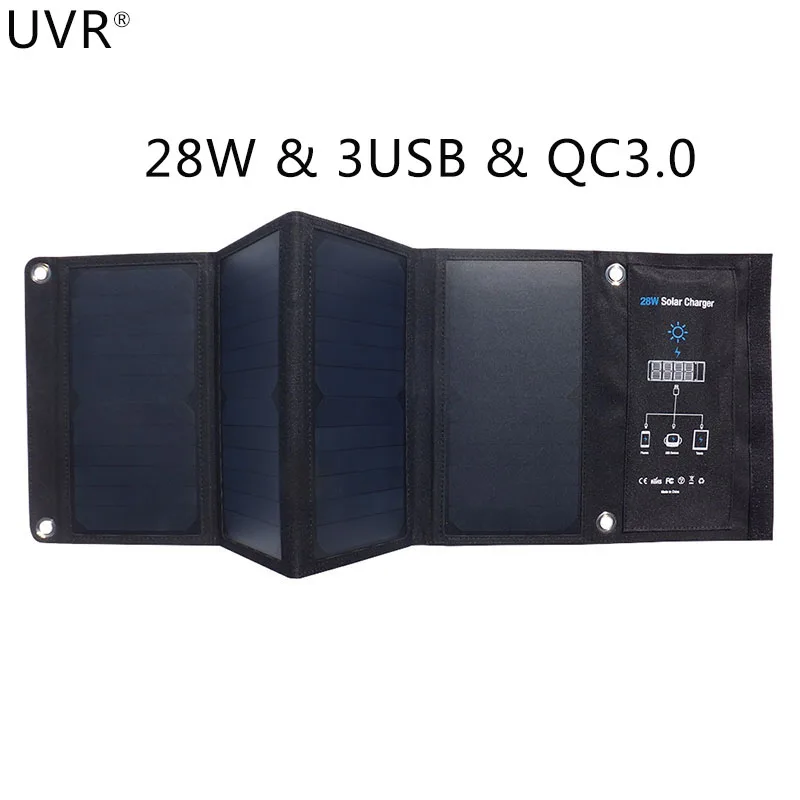 UVR 28 W QC3.0 Солнечный Мощность USB Зарядное устройство для IPhone samsung huawei