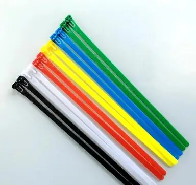 

50pcs/LOT Releasable Ties 8 * 300 color nylon cable ties Loose cable ties