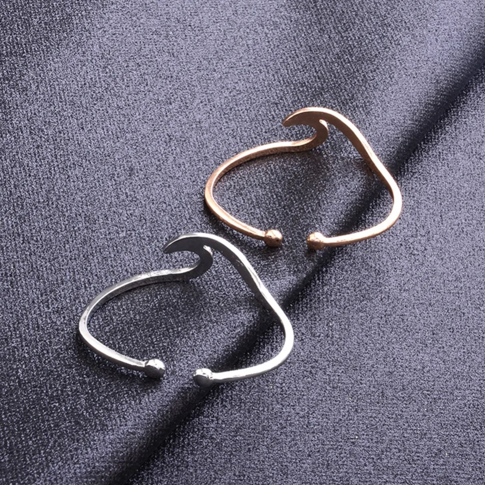 Новый модный Регулируемый Открытый Золотой Серебряный цвет эффектный волнистый