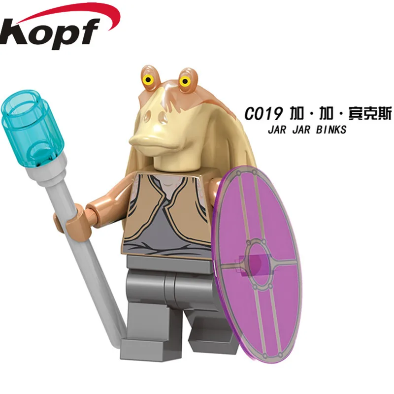C019 Without Box C023-030 Рей Люк Скайуокер Ahsoka Tano комплект Fisto Captaion Jag строительные блоки кирпичи фигурки коллекция подарок детские игрушки - Цвет: C019 Without Box