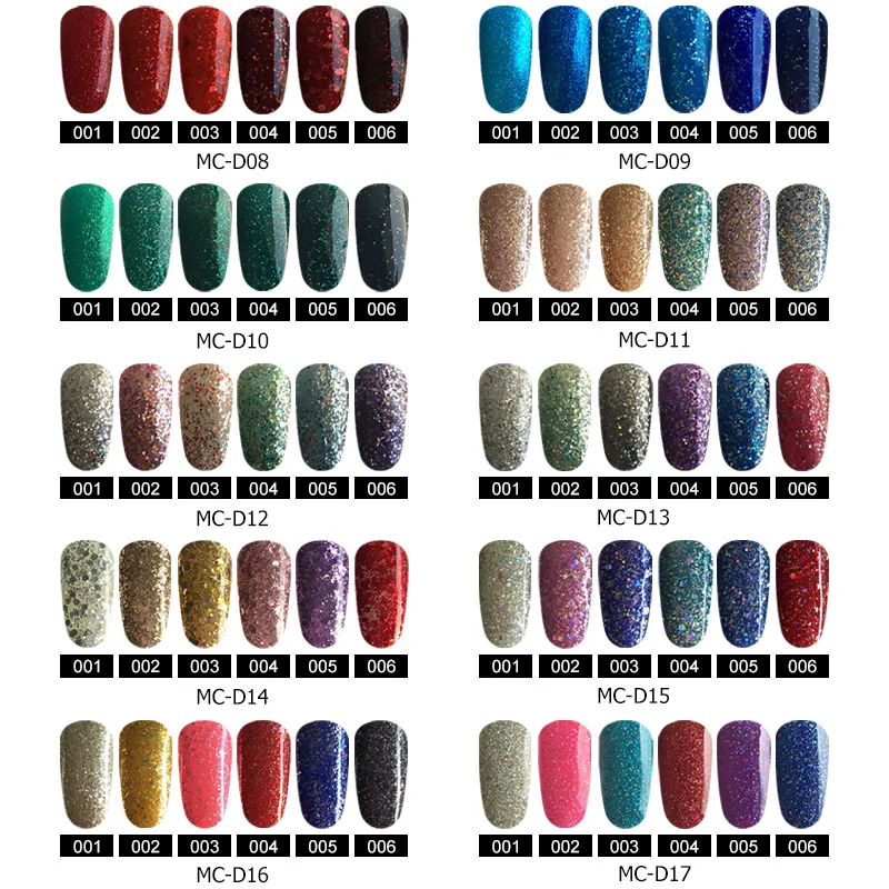 

MIZHSE Manicure Kit Gel Varnish Set For Stamping Shiny Nail Polishes with Nail Accessories Gel Polish Glitter Poly Nail Gel Kit