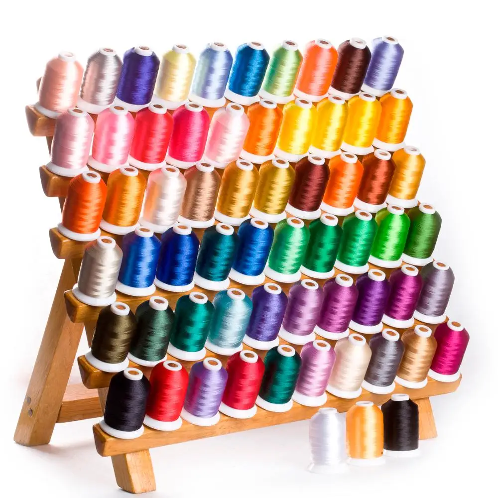 

Brother Colors Series Trilobal Polyester Machine Embroidery Thread Filament Ideal for Most Machine 1000m*61 Mixed Colors 120D/2