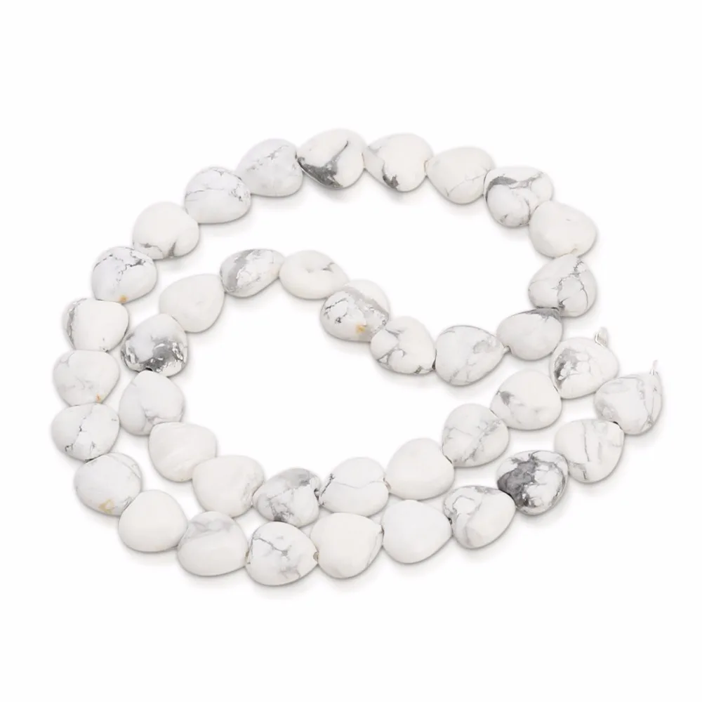 Модные опаловые кварцевые чакры Howlite оптом каменные бусины в форме сердца