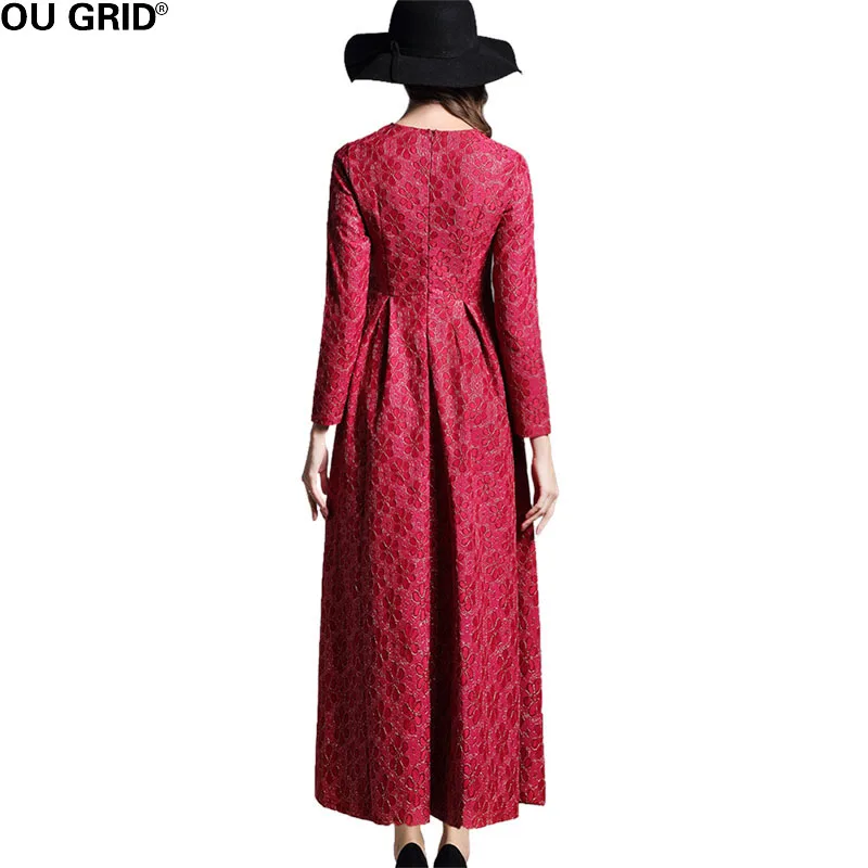 Весенние длинные вечерние женские Платья с цветочным узором Жаккардовые тонкие