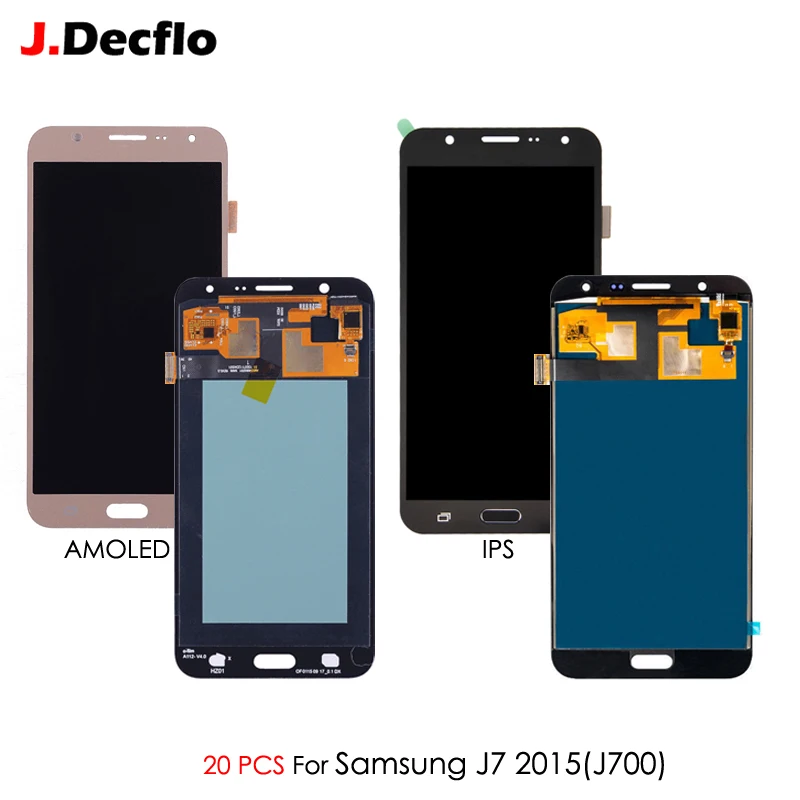 20 шт. активно матричные осид/ips для samsung Galaxy J700 J7 2015 SM J700M J700F J700A ЖК дисплей Дисплей