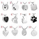 ПЭТ Кремации Ювелирных изделий 316L Нержавеющаясталь ПЭТ урна кулон Цепочки и ожерелья для собак и кошек для пепла памятного подарка ювелирных изделий