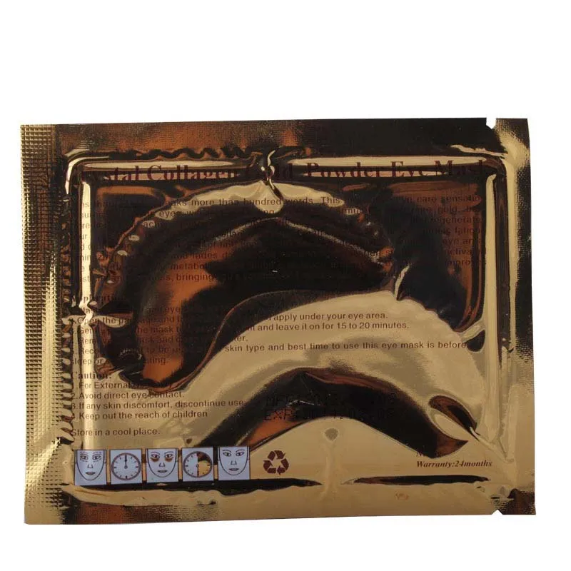 10pair=20pcs Golden Eye Mask Deck Out Women Crystal Eyelid Patch / Collagen Gold Circle Anti-Aging Face conceal |