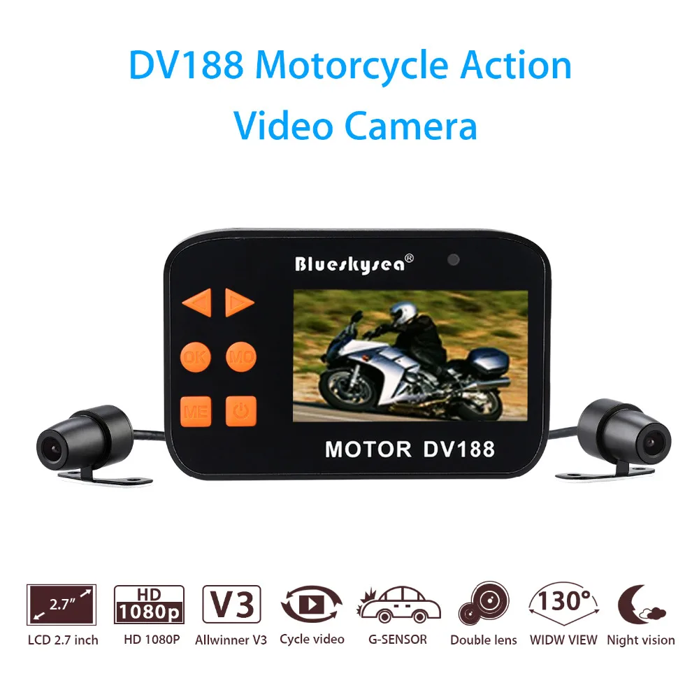 Blueskysea DV188 Спортивная Экшн камера для мотоцикла и велосипеда DVR 1080P