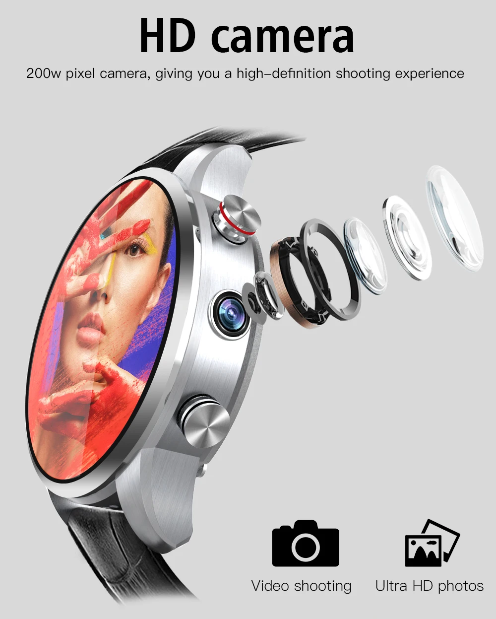 Мужские Смарт-часы Keoker, 1,39 дюймов, 4G, поддержка sim-карты, Wi-Fi, gps, BLuetooth, Android 7,1, Смарт-часы для Android и IOS