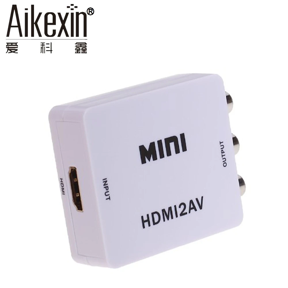 Конвертер Aikexin HDMI в AV 1080P RCA CVBs композитный мини конвертер HDMI2AV адаптер с