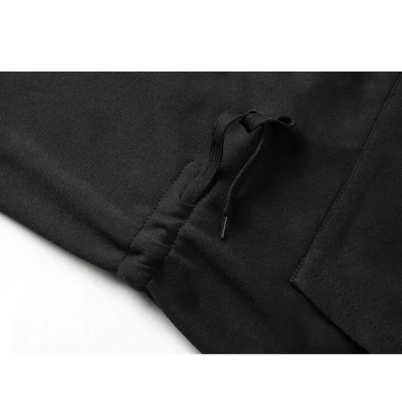 Высококачественная повседневная мужская черная накидка с капюшоном в стиле