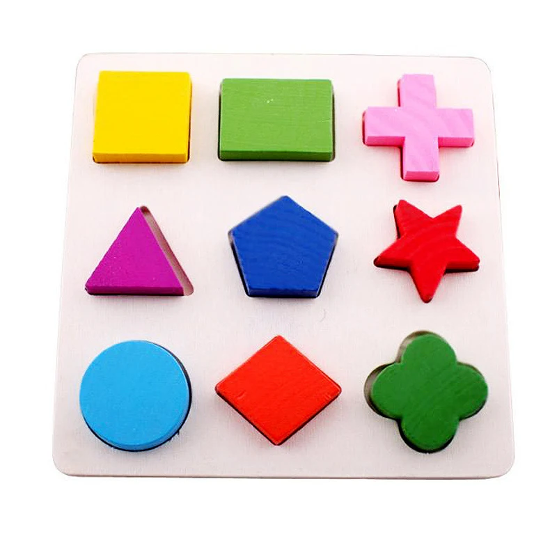 Дети Детские деревянные Обучающие игрушки в виде геометрических фигур