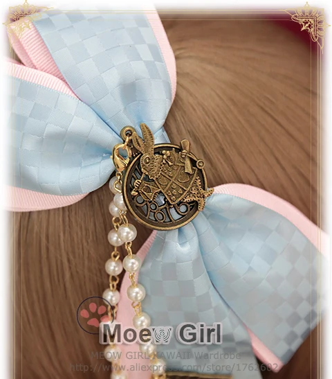 [Сказочный мир] + Попрощайтесь с Алисой кроликом жемчужная цепочка бантом на