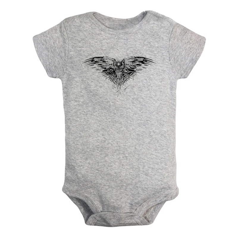 JaBaby2207GD Униформа-комбинезон для новорожденных мальчиков и девочек с принтом «Игра престолов», «Три глаза ворона», «ворон» - Цвет: JaBaby2207GD