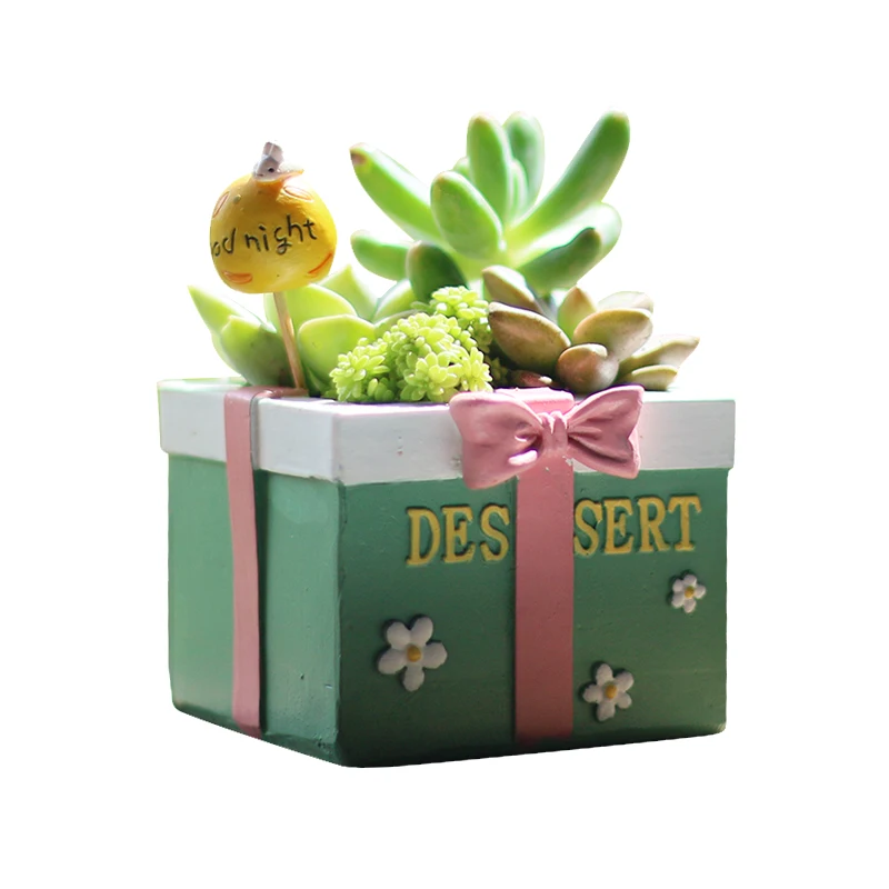 Креативный милый мини горшок для цветов мульти мясо завод Смола личность