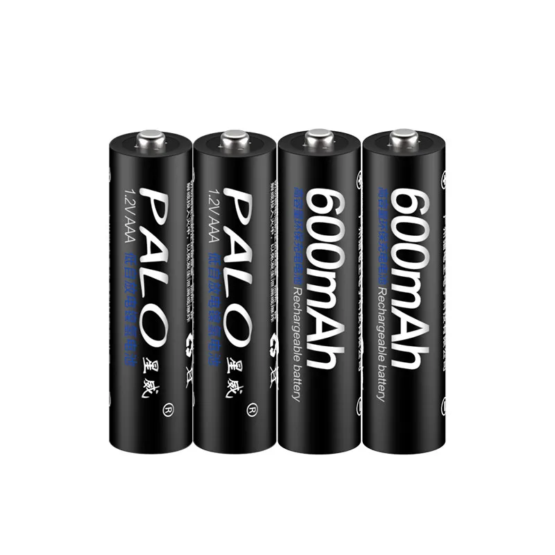 600MAH PALO 4 шт. настоящая емкость AA 2500mAh 1,2 V 3000MAH Ni-MH предварительно Заряженная аккумуляторная батарея AA 1300MAH 3A 1100MAH AAA Baterias - Цвет: 600MAH
