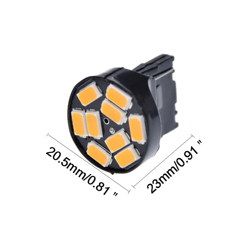 2 шт. T20 7440 W21W светодиодный лампы 5630 9SMD автоматической машине Voitur сигнала поворота светильник лампы автомобильные аксессуары, работающего на постоянном токе 12 В в Желтый Янтарный, оранжевый, белый