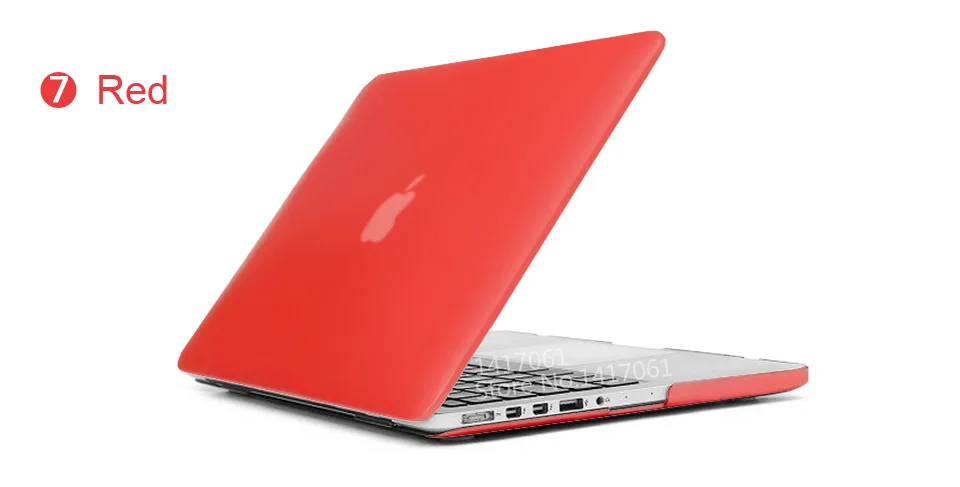 Matte Red Самый продаваемый мировой чехол для ноутбука и оболочка для Apple macbook Air Pro retina 11 12 13 15 для Mac book 13,3 дюймов с сенсорной панелью+ подарок - Цвет: Matte Red