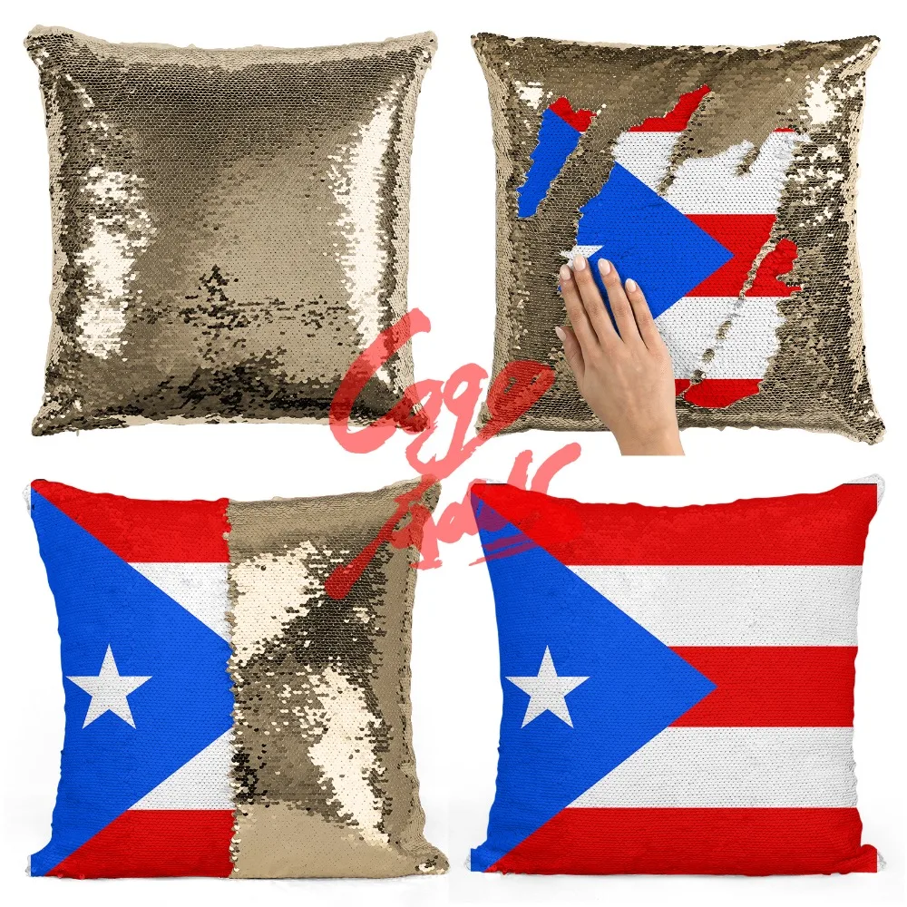 Пуэрто Рико декоративные накидки для подушек двусторонняя накидка с блестками