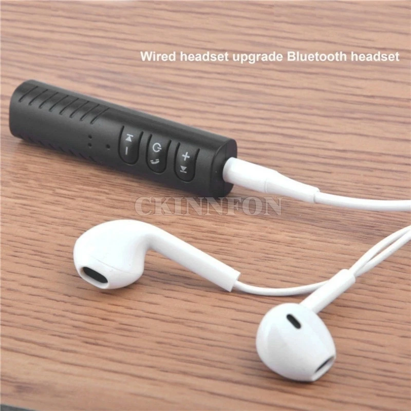 100 шт./лот автомобильный стереозвук Bluetooth адаптер приемник громкой связи 3 5 мм AUX с