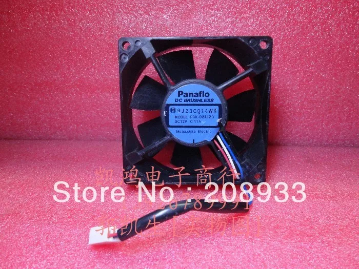 Для Panasonic panaflo FBK08A24D 12 В 0.11A 8 см 8025 трехпроводный вентилятор шасси + охлаждающий