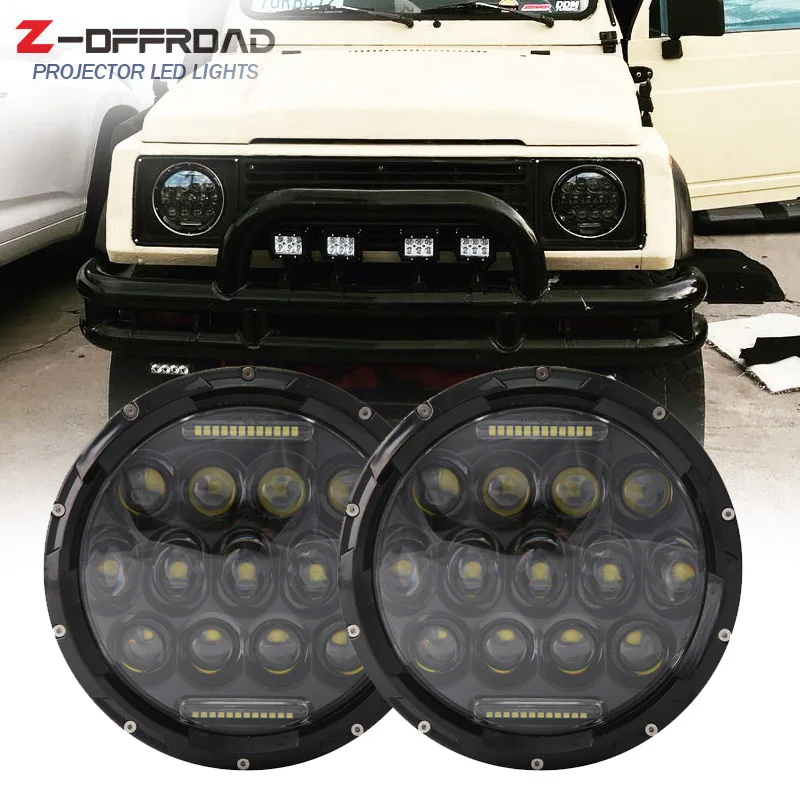Для Suzuki samurai 7 &quotсветодиодный головной светильник s с Белый DRL для Lada 4x4 urban Нива Уаз