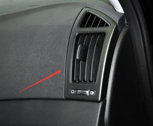 Для Hyundai Sonata YF i45 воздуховода в сборе сбоку AIR VENT инструмент панель выход, workbench Кондиционер Выход, для сопла - Цвет: Черный