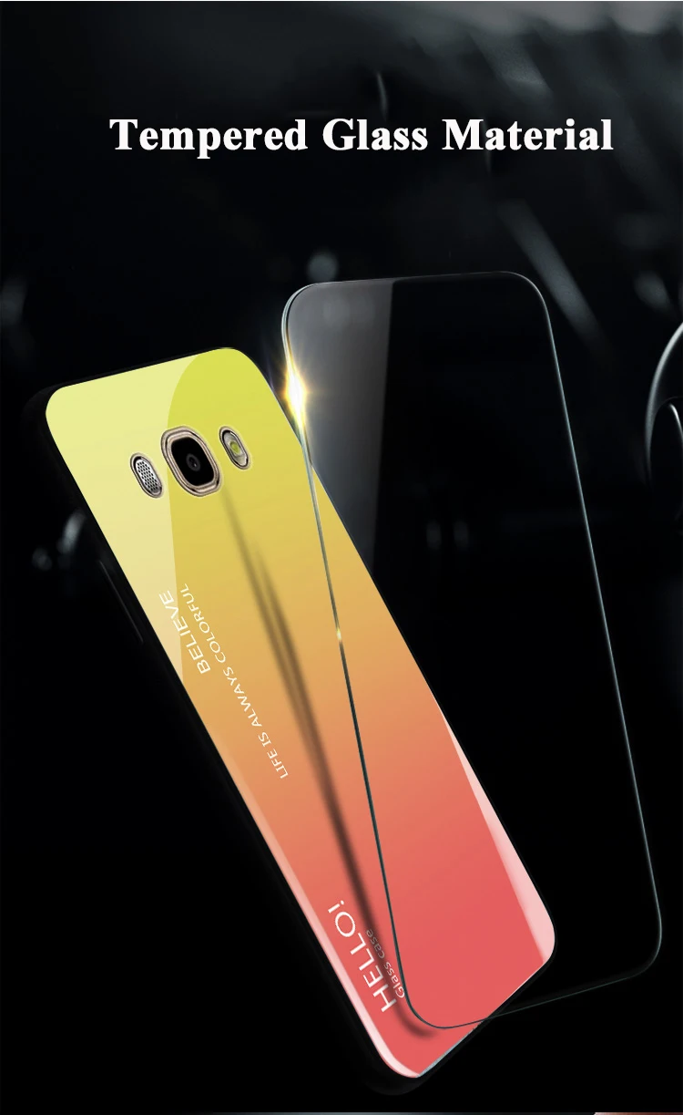MUCHI для samsung Galaxy J5 чехол из закаленного стекла Роскошная твердая задняя крышка с градиентом для samsung Galaxy J5 J510F
