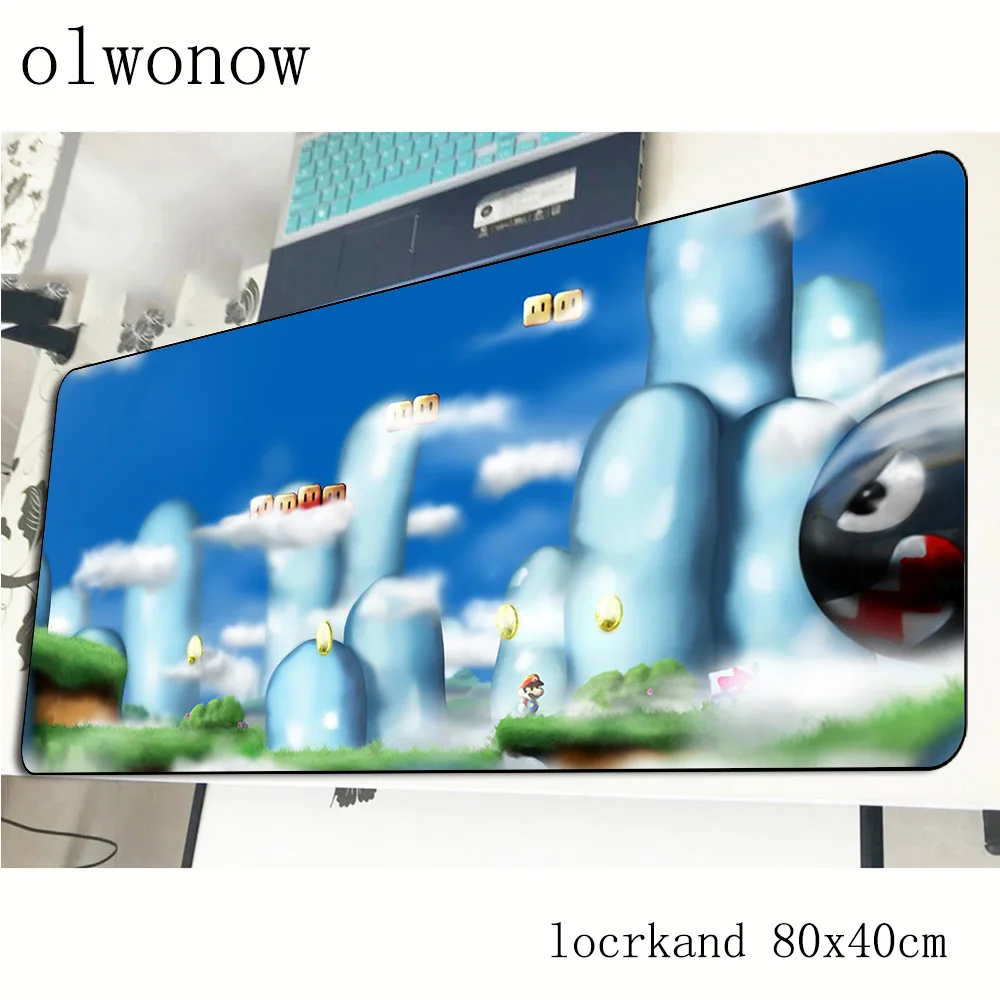 Марио Коврик для мыши с изображением 800x400x3 мм милый игровой коврик геймер