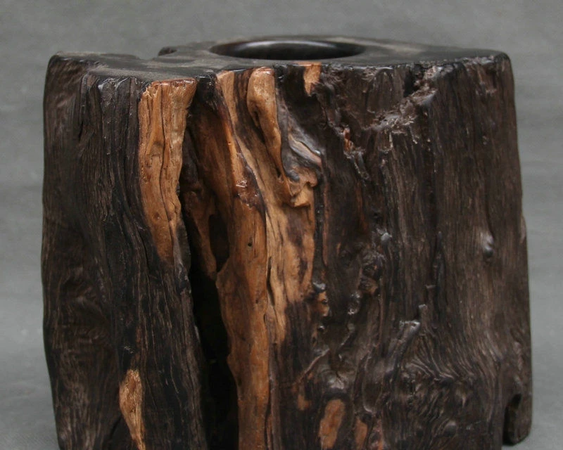 8 &quotстарая китайская династия Эбеновое дерево стул ручная резная кисть горшок