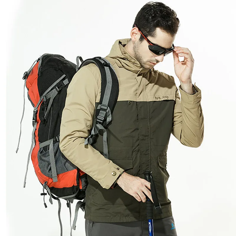 Мужская тактическая куртка ветровка в стиле милитари с капюшоном весна-осень 2019 |