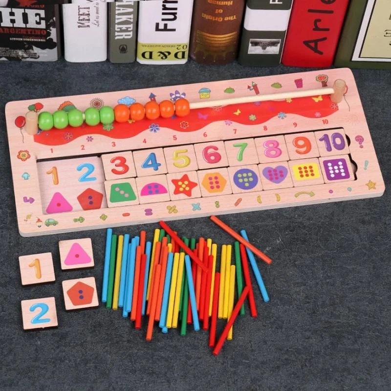 Детская деревянная головоломка Монтессори цифровая буква модель для