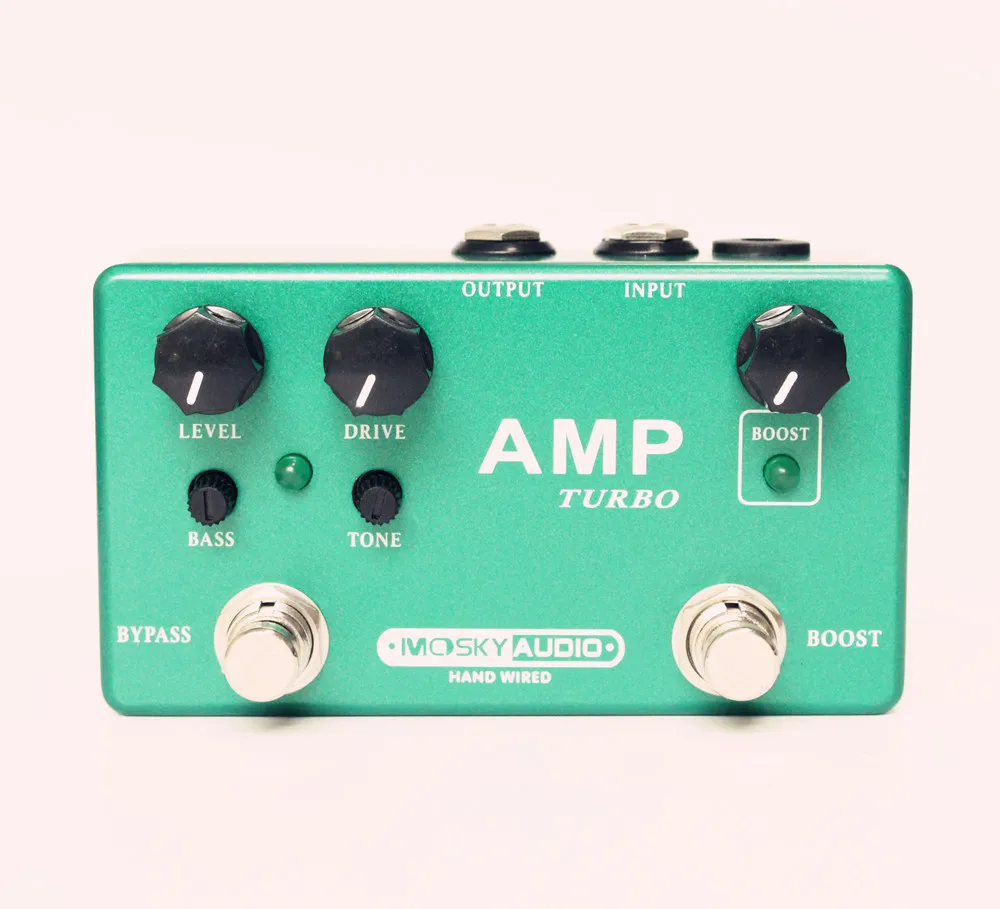 Mosky AMP TURBO Guitar Effect Pedal с усилением и овердрайвом 2 Effects True Bypass