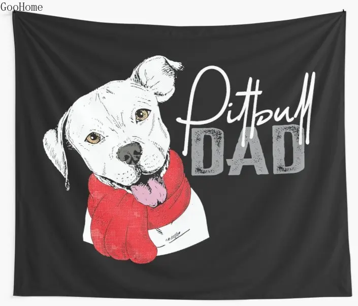 Настенный Гобелен Pitbull Dad чехол пляжное полотенце плед одеяло коврик для пикника