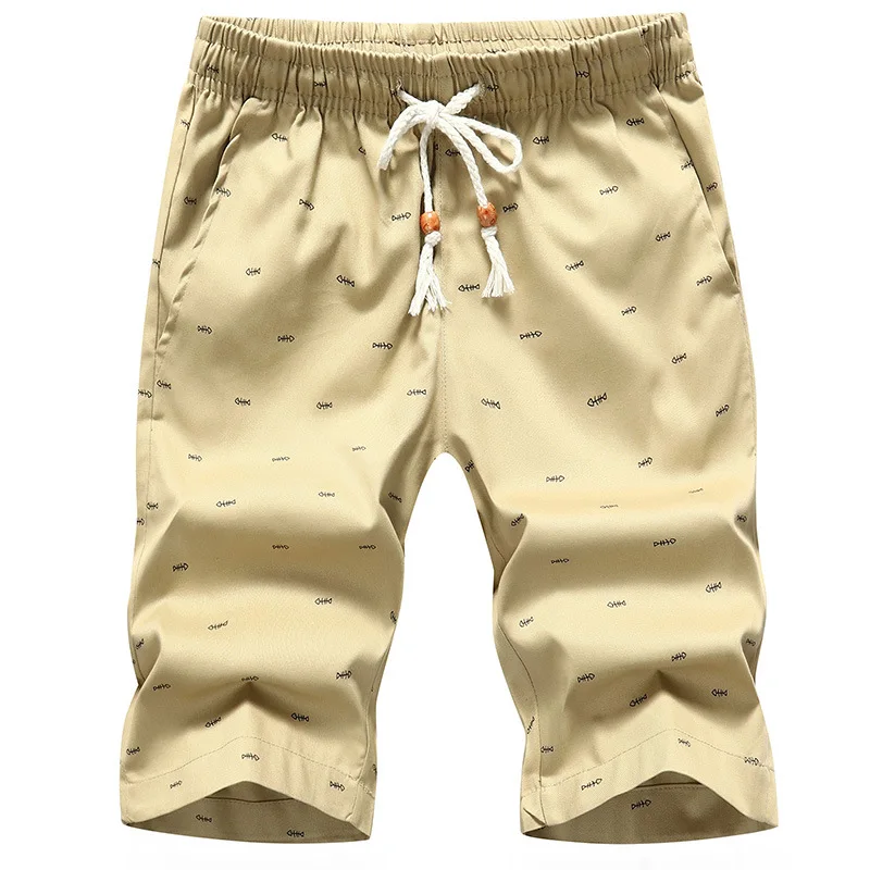 2019 New Arrival Men Shorts Cotton Casual For Elastic Waist Summer Beach Personalized Printed High Quality | Мужская одежда