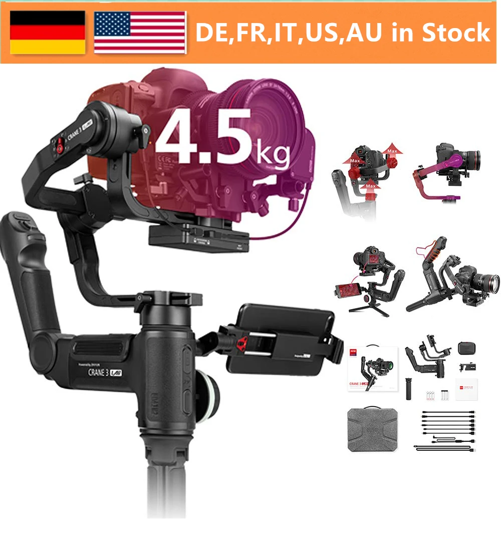 ZHIYUN Weebill Crane 3 LAB 3-осевой беспроводной FHD Стабилизатор камеры передачи изображения ViaTouch управление ручной карданный стабилизатор для DSLR
