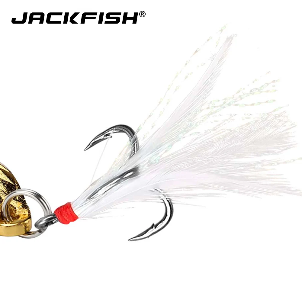 JACKFISH металлическая приманка в виде ложки 10 г/15 г/20 г серебристая/Золотистая с