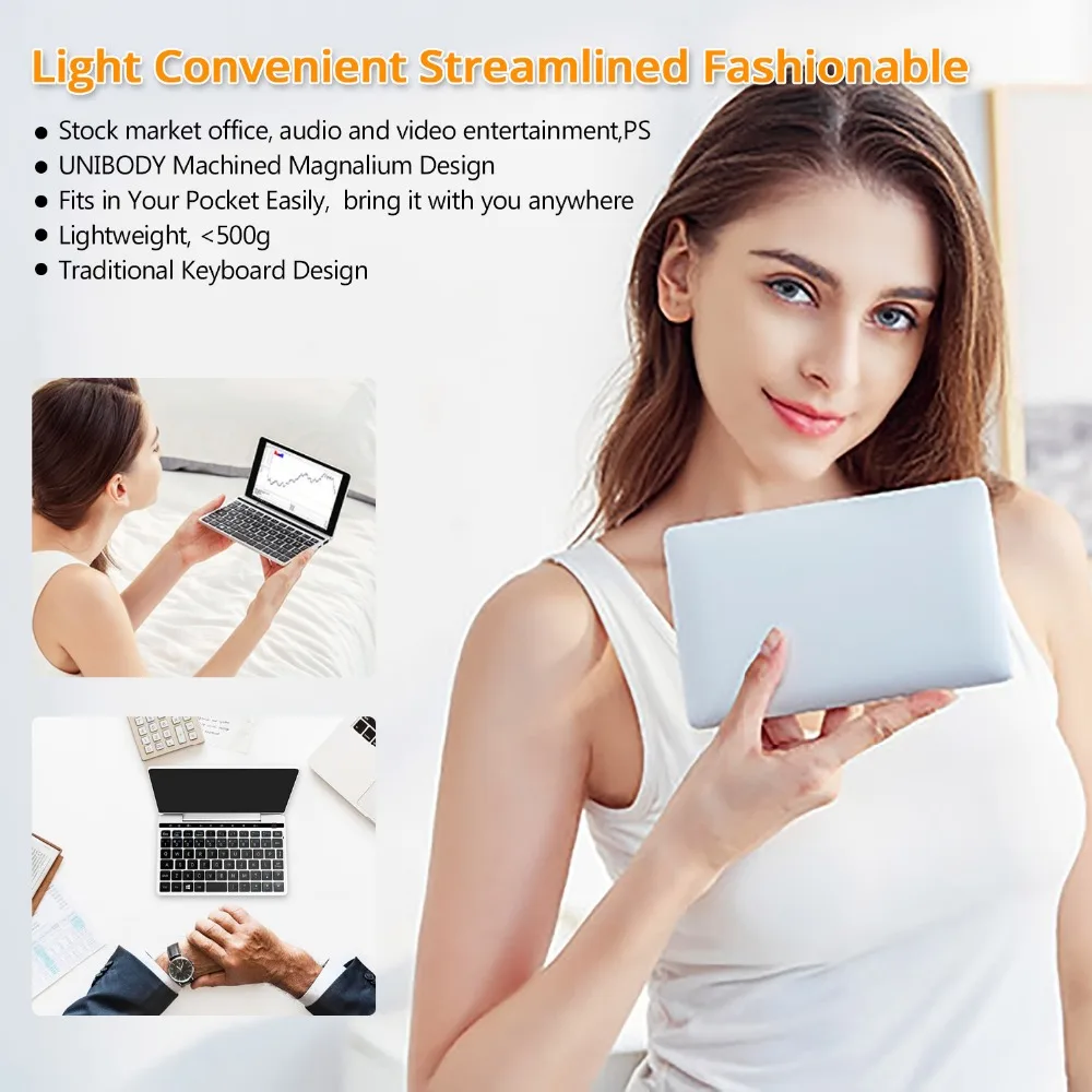 Новый оригинальный GPD Pocket2 Pocket 2 7 ''алюминиевый корпус с сенсорным экраном мини
