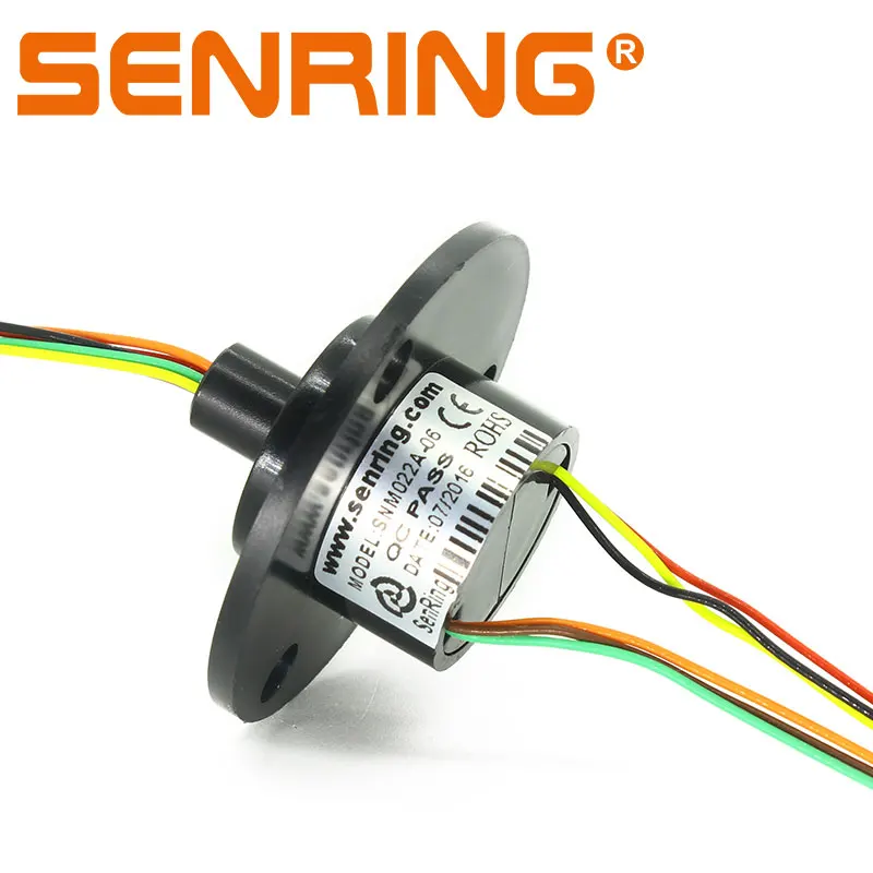

Senring OD 22mm 6 circuit signal 2A gold to gold contacts capsule slip rings