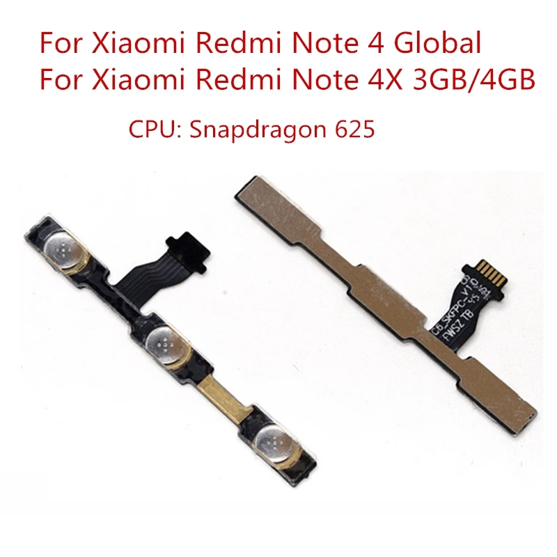 Для Xiaomi Redmi Note 4 глобальное включение/выключение питания громкость кнопки боковые