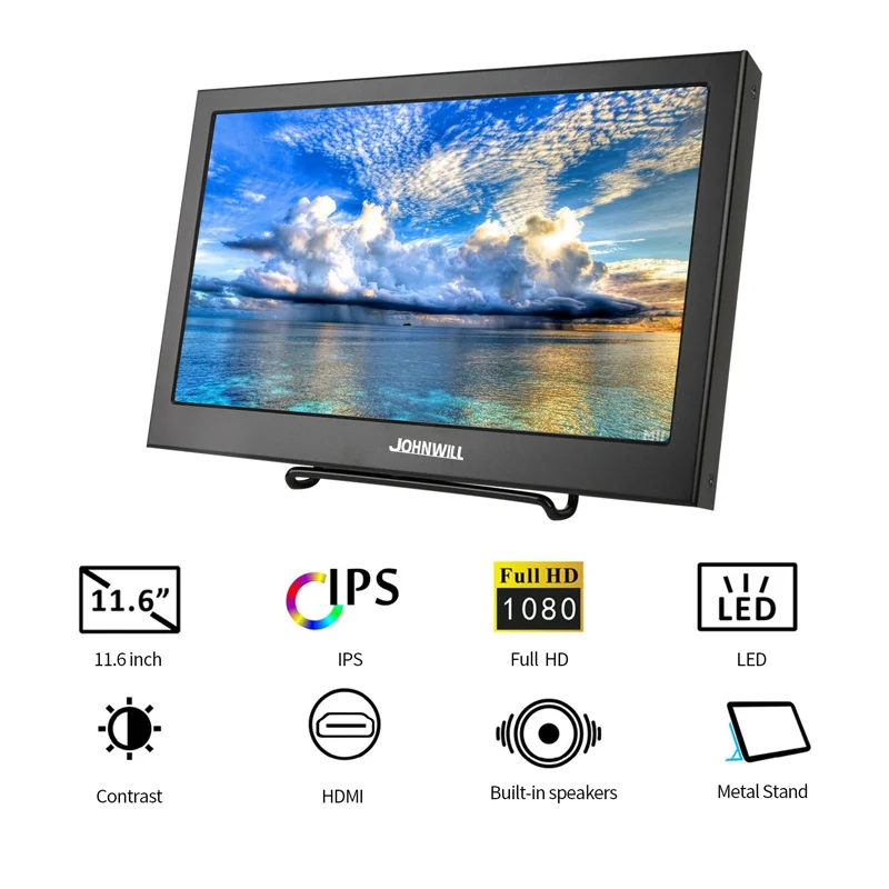 11,6 дюймовый портативный HD экран 1920X1080 с HDMI/VGA входом игровой монитор для ПК камеры безопасности Raspberry Pi Xbox360