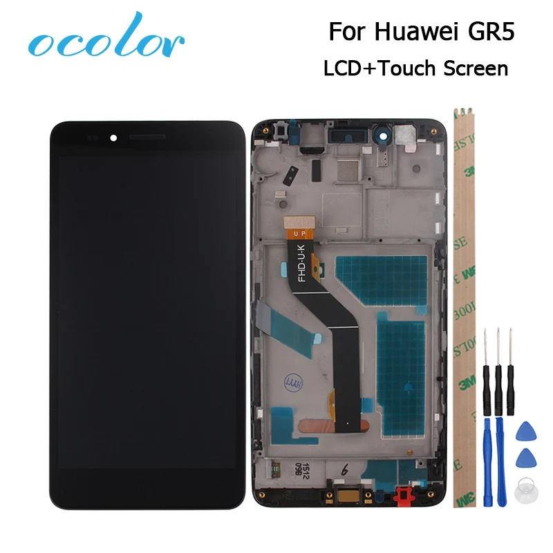 Ocolor для Huawei GR5 Honor 5X ЖК-дисплей и сенсорная панель с рамкой сборки экрана Замена