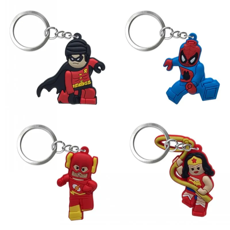 7016D 20 шт. брелок ПВХ мультфильм брелок Marvel Микки Аниме Фигурка Минни брелок для ключей модные подвески-безделушки - Цвет: 7016D