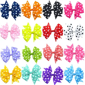 Резинка для волос женская, 16 шт.лот, в горошек