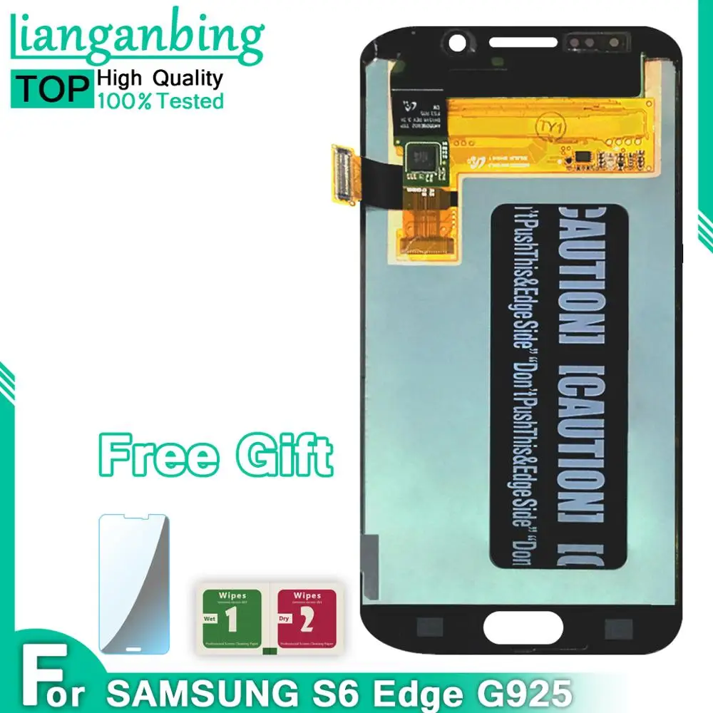 ЖК дисплей OLED для Samsung Galaxy S6 Edge G925F G925A G925P с сенсорным экраном и дигитайзером в