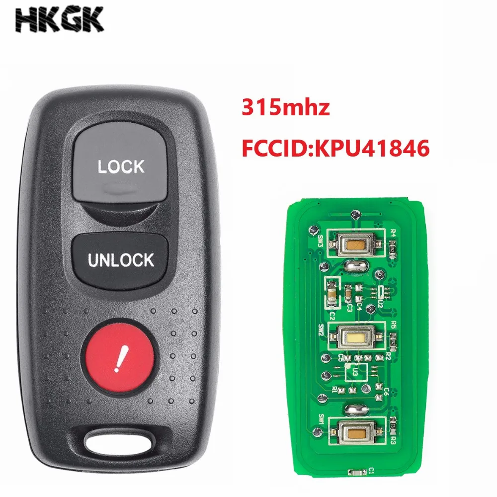 3-кнопочный дистанционный Автомобильный ключ 313 8 МГц Модель: 41846 FCC ID: KPU41846 для Mazda 3