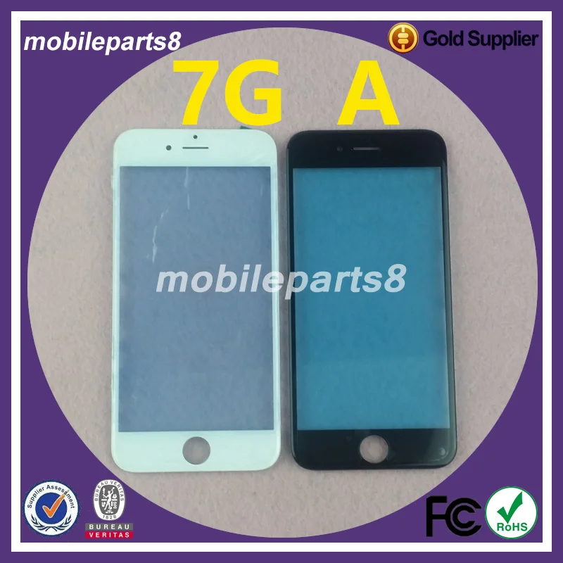 10 шт./партия бесплатная доставка стекло с рамкой для iPhone 7 4 &quot внешнее заменой