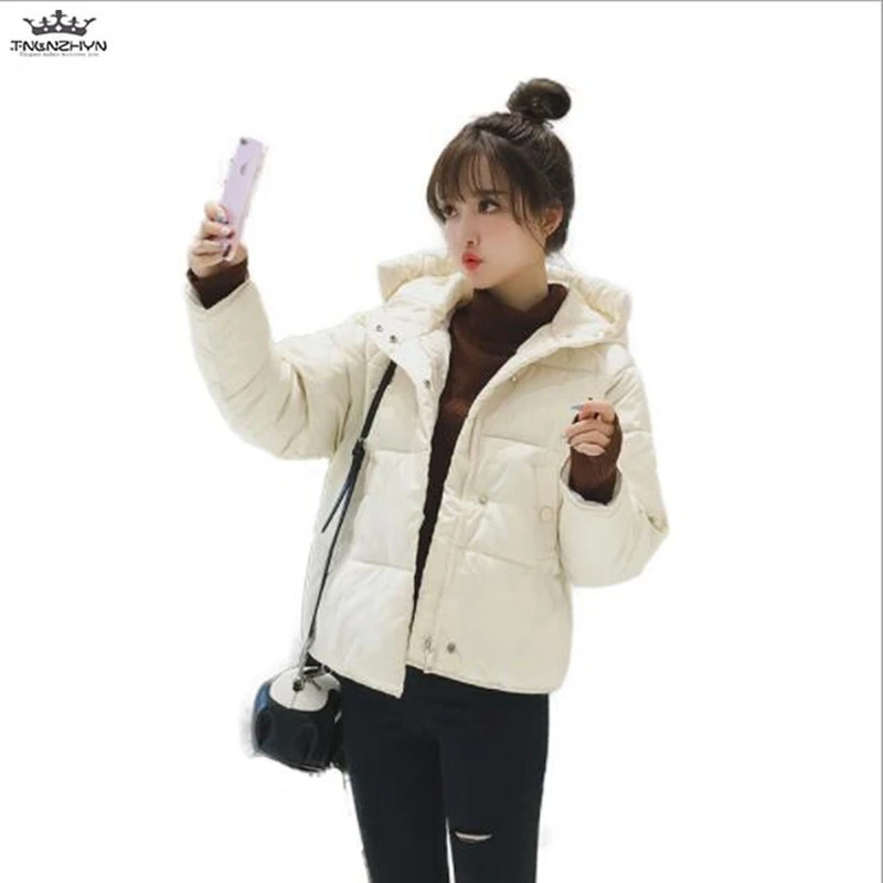 

Cotton-padded Female Short 2019 Winter Hooded Loose Down Cotton Clothing Jacket Plus size Thicken Warm Casual Women Coat Parka