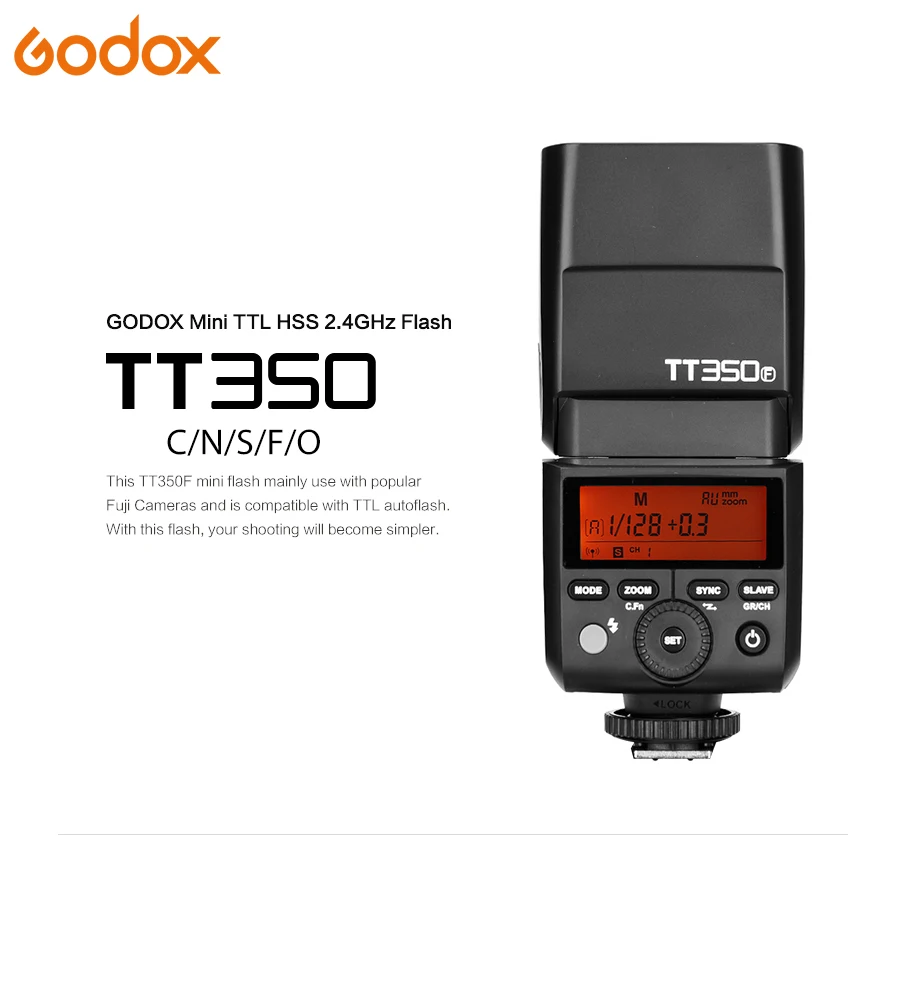 Godox TT350C TT350N TT350S TT350F TT350F TT350O вспышка 2,4G HSS ttl Беспроводная вспышка для sony Nikon Canon Olympus Fuji